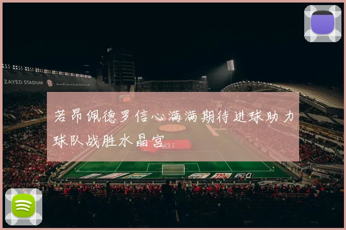 若昂佩德罗信心满满期待进球助力球队战胜水晶宫
